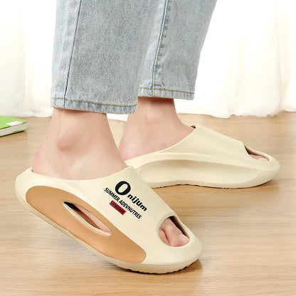 Fashion Men Slippers Outdoor Indoor Sandals Beach Soft Sole Comfortable Slides Men's Casual Shoes Women Couple Home Slippers