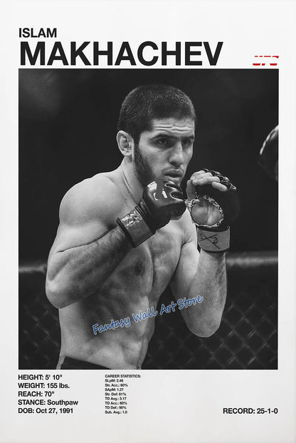 World Famous Boxing Players The Best Boxing Athlete Minimalist Black and White Poster Canvas Painting Wall Pictures Home Decor