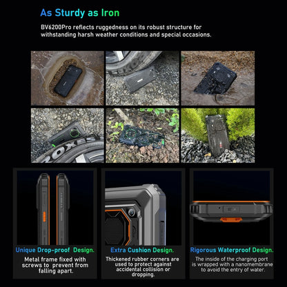 Blackview BV6200 Pro Rugged Phone 4GB / 6GB+128GB IP69 Waterproof Helio P35 13000mAh With 18W Fast Charg NFC 4G Smartphone