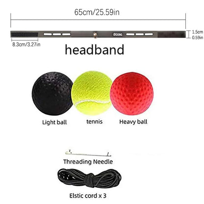 3 balls/set Boxing Reaction Balls Sweatproof Headbands Boxing Balls Fitness Stress Relief Balls Boxing Training Equipment