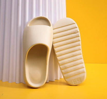 Bebealy Fashion Brand Sneaker Slippers For Women Men Casual Platform Slides Summer Beach Slippers EVA Hollow Sports House Shoes