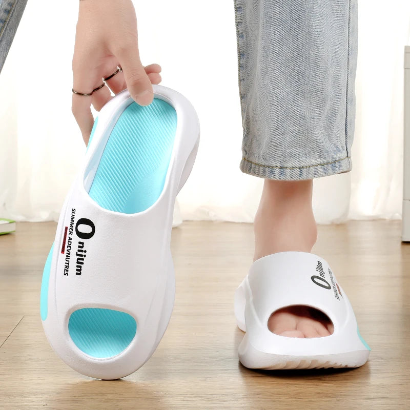 Fashion Men Slippers Outdoor Indoor Sandals Beach Soft Sole Comfortable Slides Men's Casual Shoes Women Couple Home Slippers