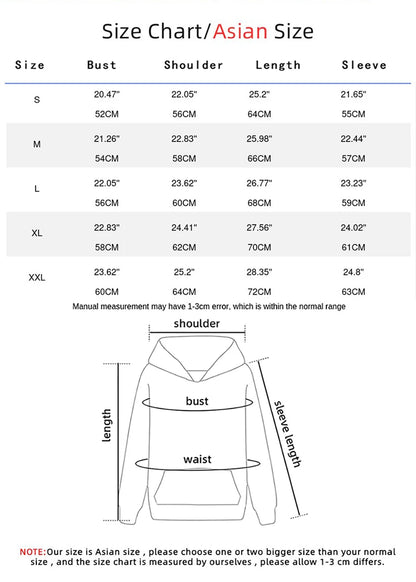 Japanese Cartoon Printing Men Hoody O-Neck All Match Loose Sweatshirt Fashion Fleece Basic Daily Hoodie Autumn Novelty Clothes