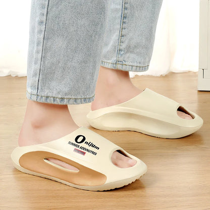 Fashion Men Slippers Outdoor Indoor Sandals Beach Soft Sole Comfortable Slides Men's Casual Shoes Women Couple Home Slippers