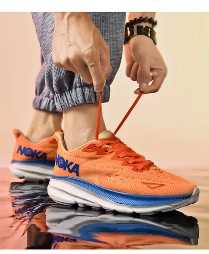 Men Sports Running Shoes Casual Carbon Plate Marathon Breathable Lightweight Women's Comfortable Athletic Nonskid Sneakers