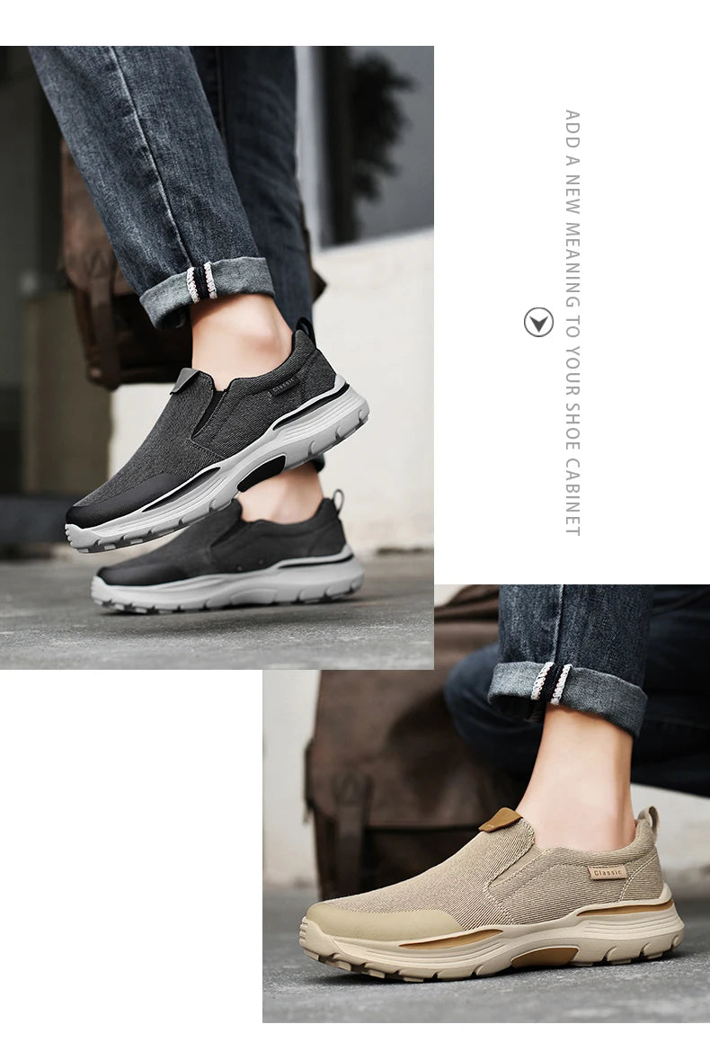 Men's Casual Shoes Fashion Canvas Shoes Breathable Men's Walking Flat Sneakers Outdoor Lightweight Men's Shoes Vulcanize Shoes
