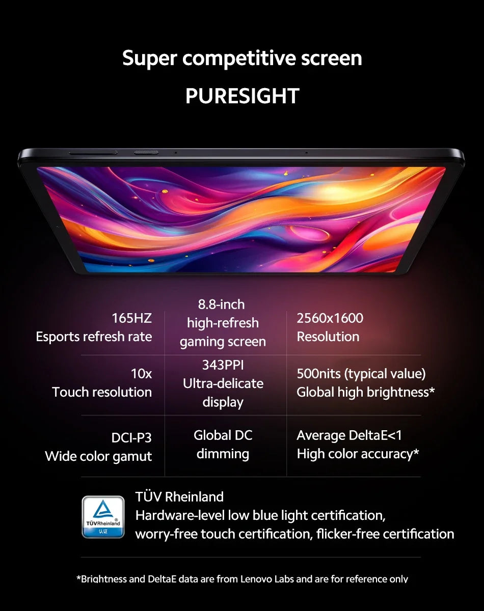 Lenovo LEGION Y700 2025 Tablet Original Global ROM 8.8-Inch 2K 165Hz Display Snapdragon 8 Gen 3  WIFI 7 Android 6550mAh  Pad PC