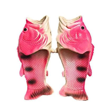 Fish Slippers New Women's Funny Creative Home Non-slip Fashion Salted Fish Word Drag Men's Trendy Slippers Outdoor Beach 2023