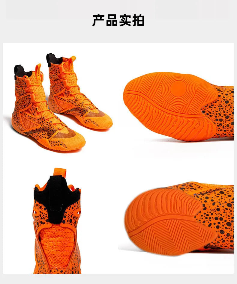 Boxing Shoes Men Boxing Boots Top Quality Combat Athletic Breathable Fighting Sneakers Casual Non-Slip Equipment Wrestling Boots