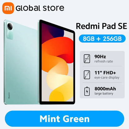 Global Version Xiaomi Redmi Pad SE Snapdragon 680 8GB RAM 256GB ROM Mi Tablet Quad speakers Dolby Atmos 90Hz 11" Display 8000mAh