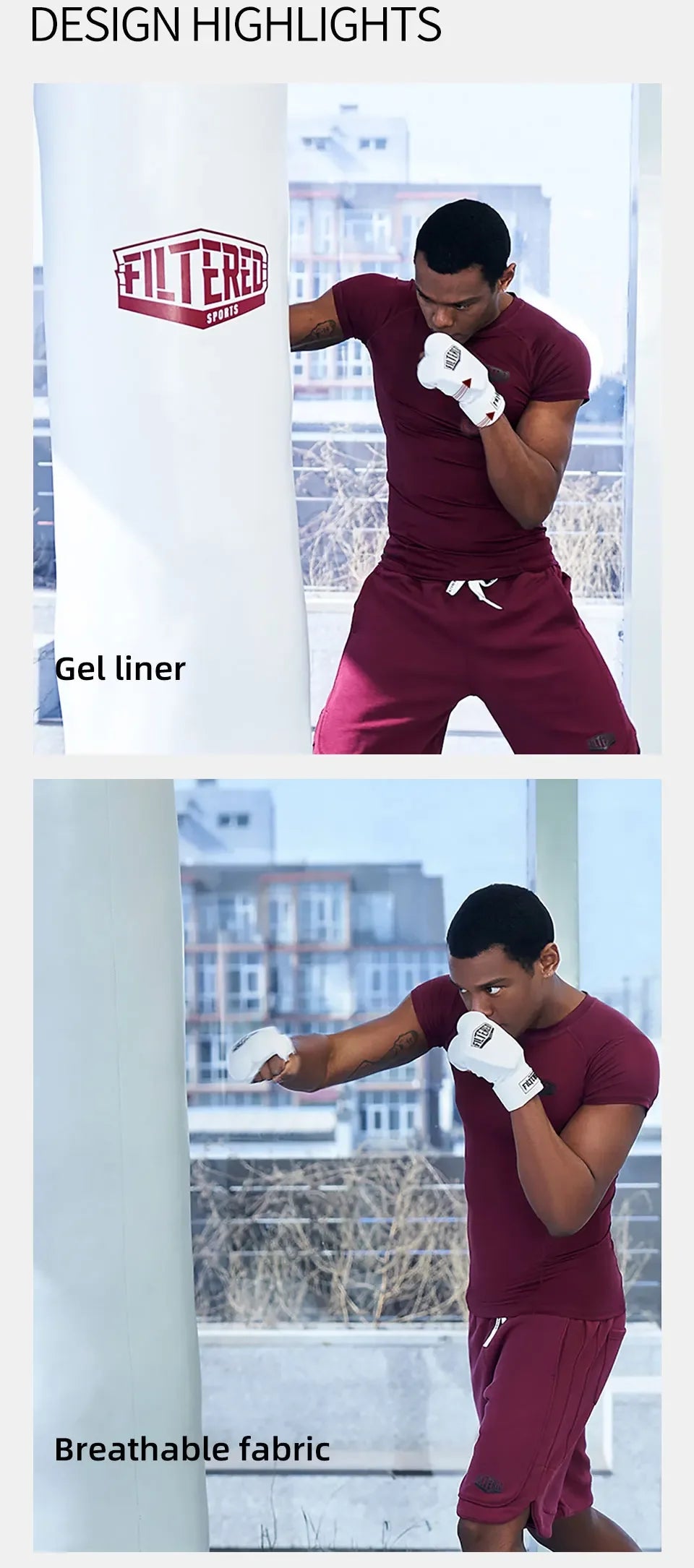 FILTERED Sports High-Quality Breathable Boxing Gel Integrated Shield for Quick  Convenient Hand Wrapping Boxing Gel GSW01