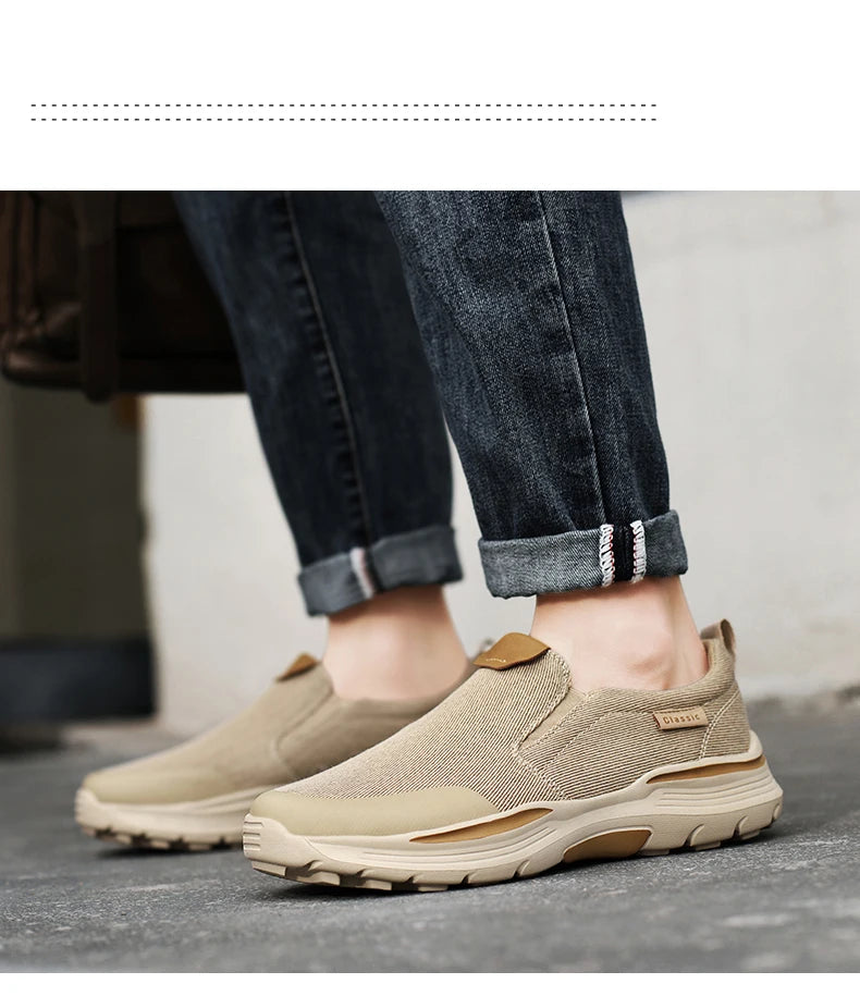 Men's Casual Shoes Fashion Canvas Shoes Breathable Men's Walking Flat Sneakers Outdoor Lightweight Men's Shoes Vulcanize Shoes