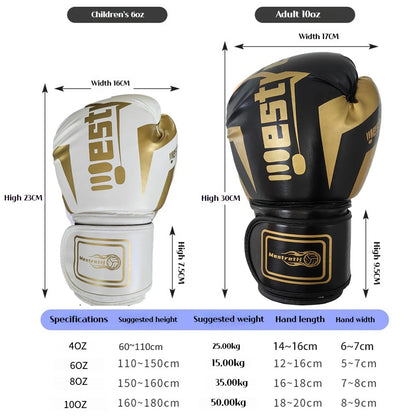 Boxing Gloves Breathable Kickboxing Gloves Comfortable Professional Boxing Gloves Punching Training Gloves for Children Adults