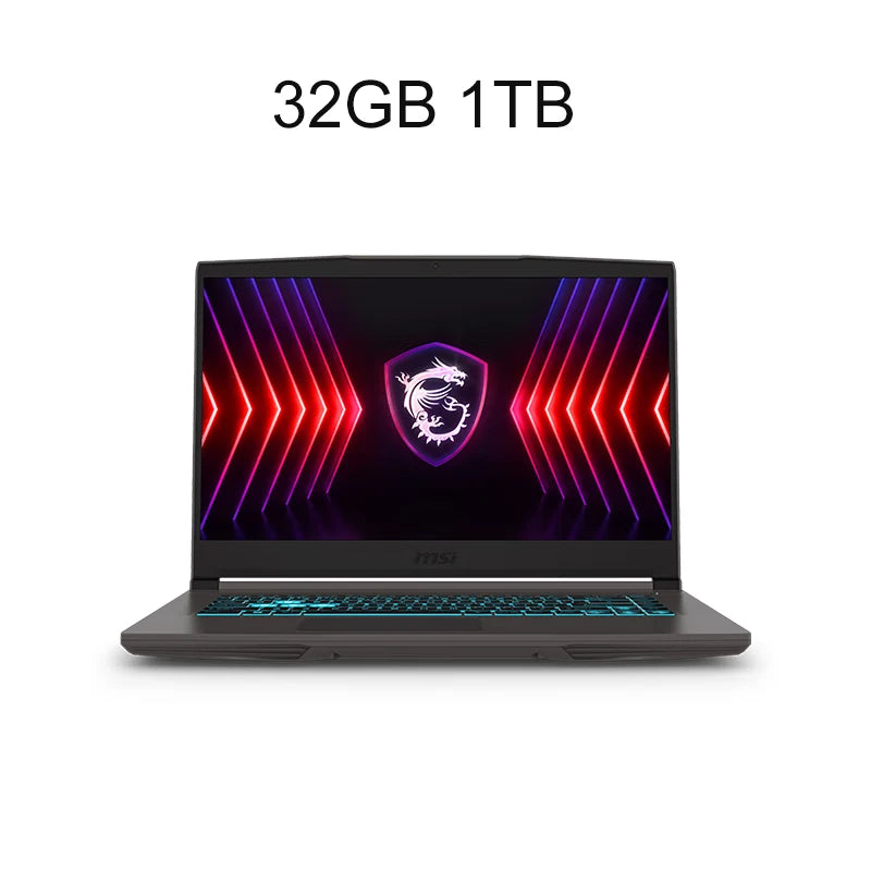 2024 MSI Thin 15 Gaming Laptop 15.6 Inch 2.5K FHD 144Hz IPS Screen Notebook i5-13420H 32GB 1TB RTX3050 Gaming Netbook Computer