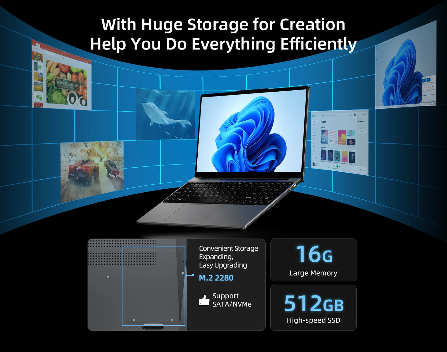 Bmax X15 Pro 15.6 Inch 16Gb Ram 512Gb Ssd Intel N95 Cpu Windows 11 Notebook 1920*1080 Dual Wifi USB Pc Laptop Ddr4