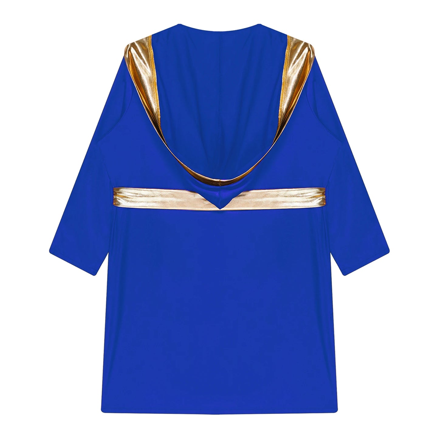Kids Boys Boxing Robe Boxer Cosplay Costume Long Sleeve Open Front Hooded Cloak with Belt for Kickboxing Workout Sports Fitness
