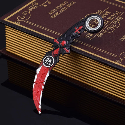 18cm/7.08 Game Figure Blue Dragon Golden Dragon Claw Knife,karambit,Metal Crafts Ornaments Decorate Gifts,Action Figure