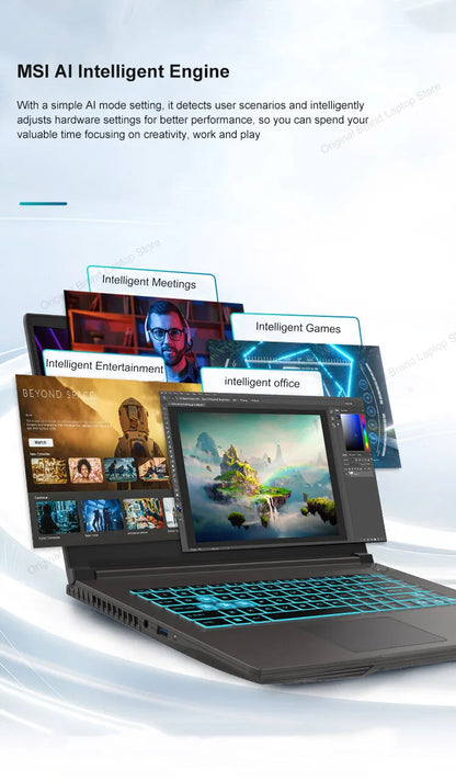 2024 MSI Thin 15 Gaming Laptop 15.6 Inch 2.5K FHD 144Hz IPS Screen Notebook i5-13420H 32GB 1TB RTX3050 Gaming Netbook Computer