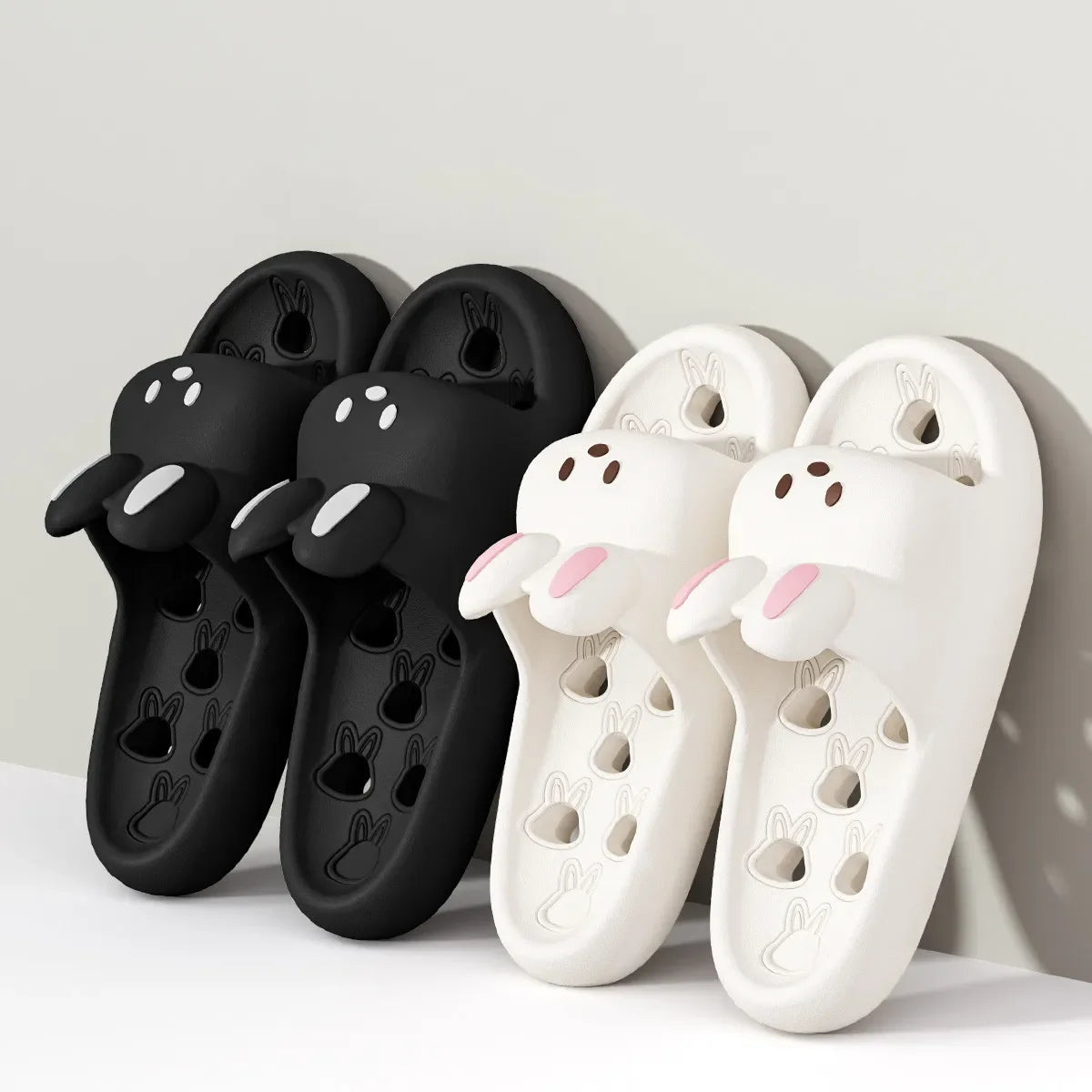 Summer Men Bathroom Slippers Women Cute Cartoon Home Sandals Breathable Soft EVA Non-slip Slides Indoor Quick Drying Flip Flops