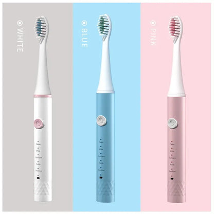 Jianpai Adult Blue Pink Sonic Electric Toothbrush Adult 5-gear Mode USB Charging IPX7 Waterproof Sonic Electric Toothbrush