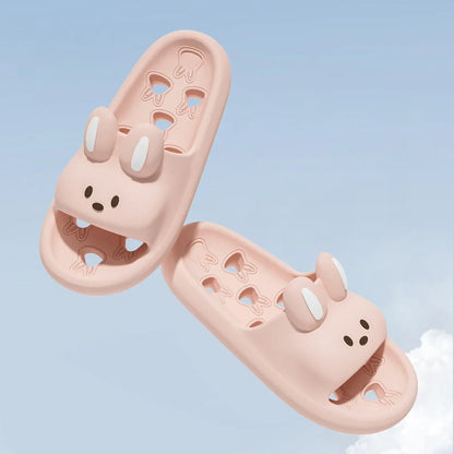 Summer Men Bathroom Slippers Women Cute Cartoon Home Sandals Breathable Soft EVA Non-slip Slides Indoor Quick Drying Flip Flops