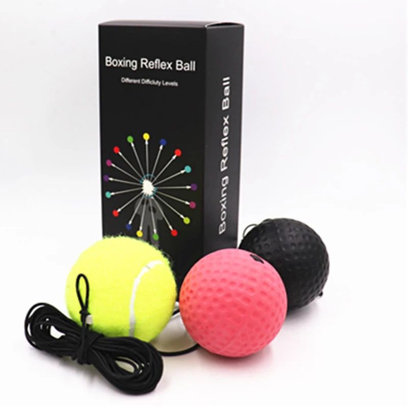 3 balls/set Boxing Reaction Balls Sweatproof Headbands Boxing Balls Fitness Stress Relief Balls Boxing Training Equipment