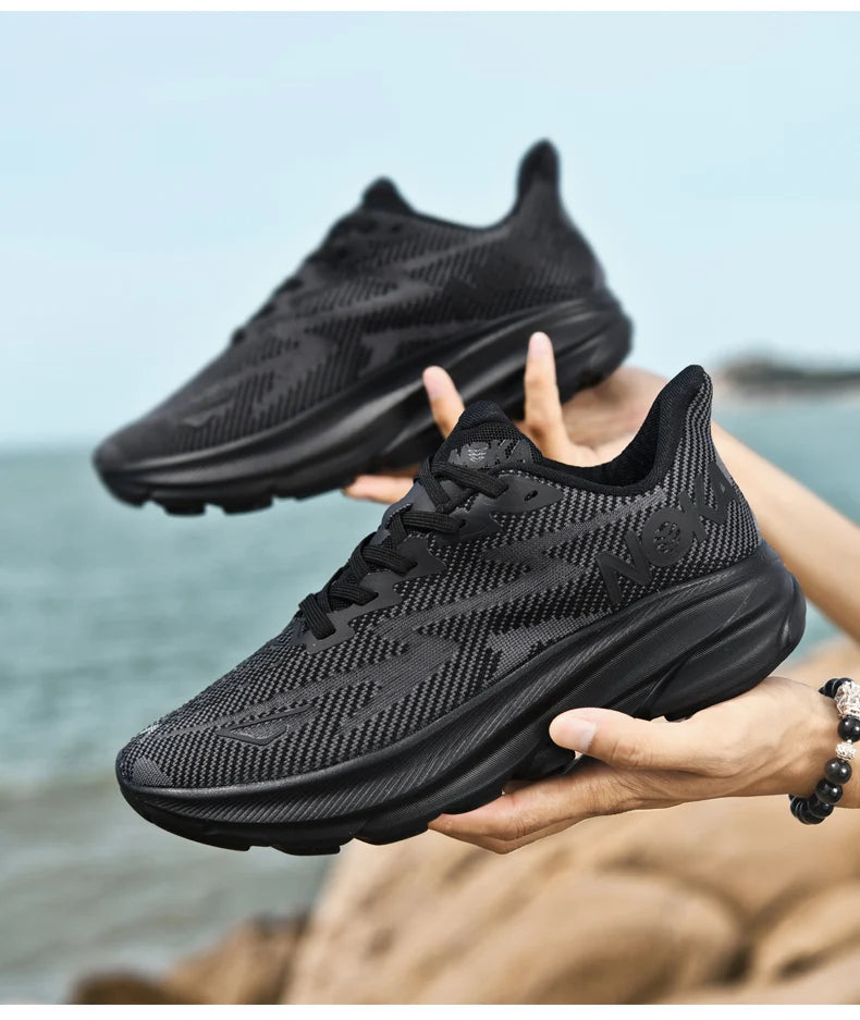Men Sports Running Shoes Casual Carbon Plate Marathon Breathable Lightweight Women's Comfortable Athletic Nonskid Sneakers