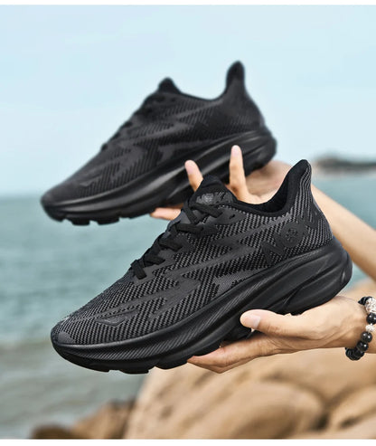 Men Sports Running Shoes Casual Carbon Plate Marathon Breathable Lightweight Women's Comfortable Athletic Nonskid Sneakers
