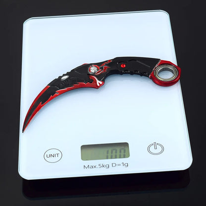 18cm/7.08 Game Figure Blue Dragon Golden Dragon Claw Knife,karambit,Metal Crafts Ornaments Decorate Gifts,Action Figure