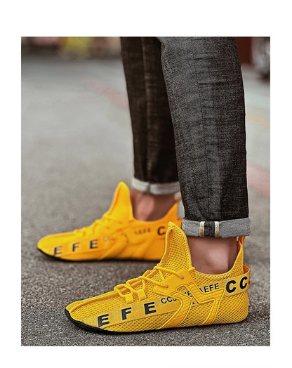 YRZL Loafers Shoes Men Casual Mesh Breathable Non Slip Outdoor Comfortable Indoor Gym Shoes Big Size Shoes for Men