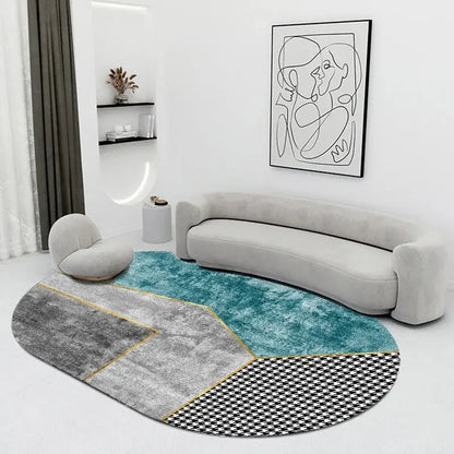 Creative Oval Carpet Living Room Decoration Carpets High Quality Rugs for Bedroom Home Decor Mat Lounge Rug Non-slip Porch Mats