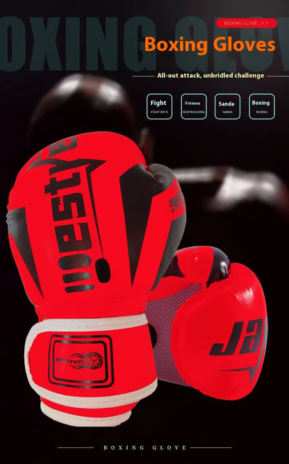 Boxing Gloves Breathable Kickboxing Gloves Comfortable Professional Boxing Gloves Punching Training Gloves for Children Adults