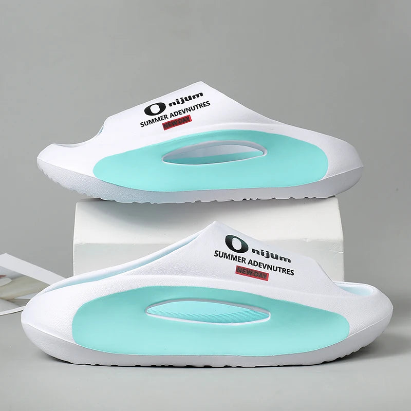 Fashion Men Slippers Outdoor Indoor Sandals Beach Soft Sole Comfortable Slides Men's Casual Shoes Women Couple Home Slippers