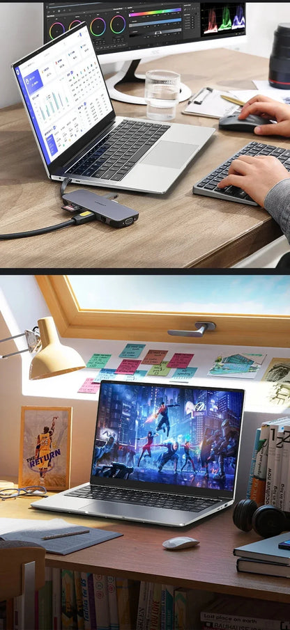 Professional Notebook Windows 11 intel Atom A3950 Laptop Computer 12GB DDR4 1TB 2TB SSD 1920*1080P 14.1" Notebook PC Computer