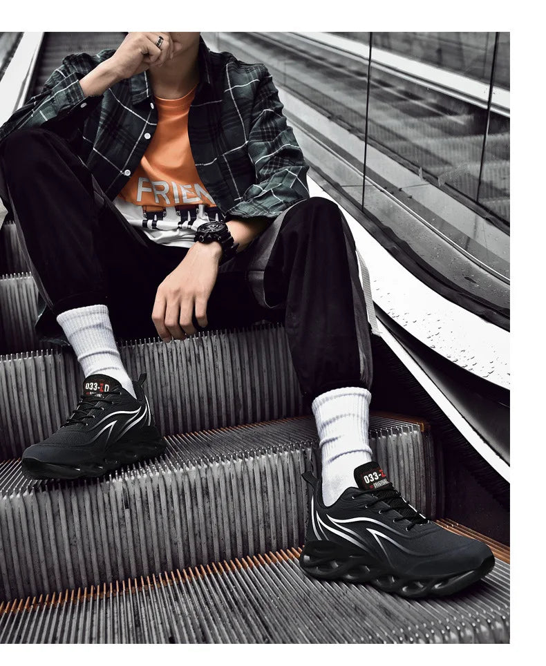 Trend Men's Sneakers Fashion Men's Running Shoes Tennis Basketball Sports Shoes Outdoor Walking Breathable Lace-up Jogging Shoes