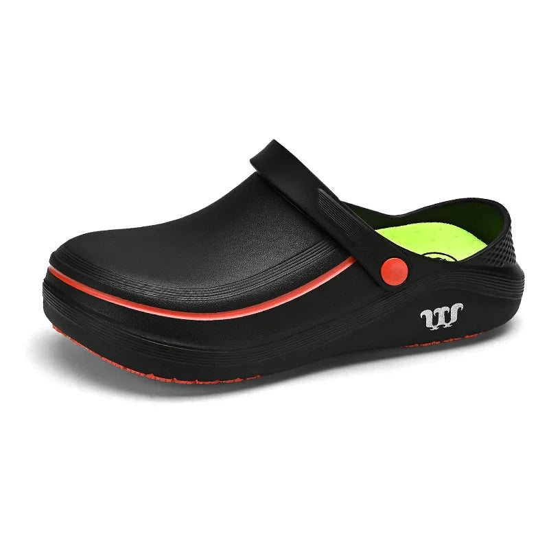 A Pair of Men's Casual Shoes, Waterproof and Oil-Proof, Low-Top Non-Slip Chef Shoes, Wear-Resistant and Non-Slip Men's Shoes