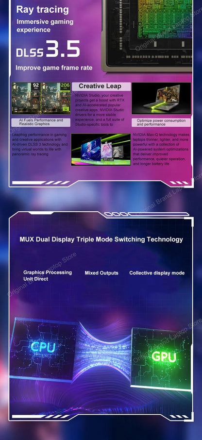 2024 MSI Raider GE68 HX Gaming Laptop 16 Inch 4K UHD 120Hz Mini LED Screen Notebook i9-14900HX 32GB 2TB RTX4080 Netbook Computer