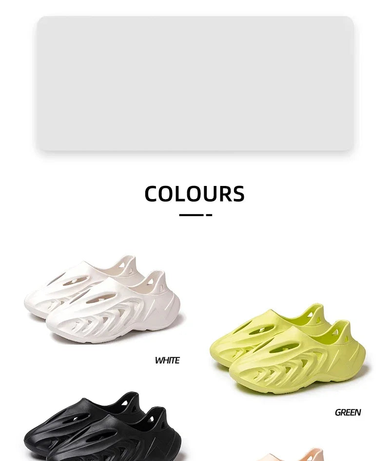 New EVA Men Sandals Couple Soft Hollow Garden Shoes Women Designer Hole Slipper Sneakers Beach Water Shoes Slip on Foam Runner