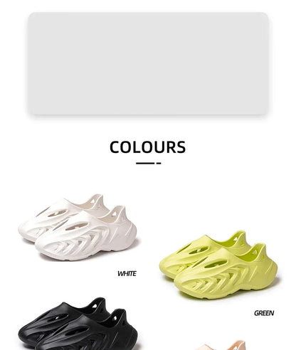 New EVA Men Sandals Couple Soft Hollow Garden Shoes Women Designer Hole Slipper Sneakers Beach Water Shoes Slip on Foam Runner