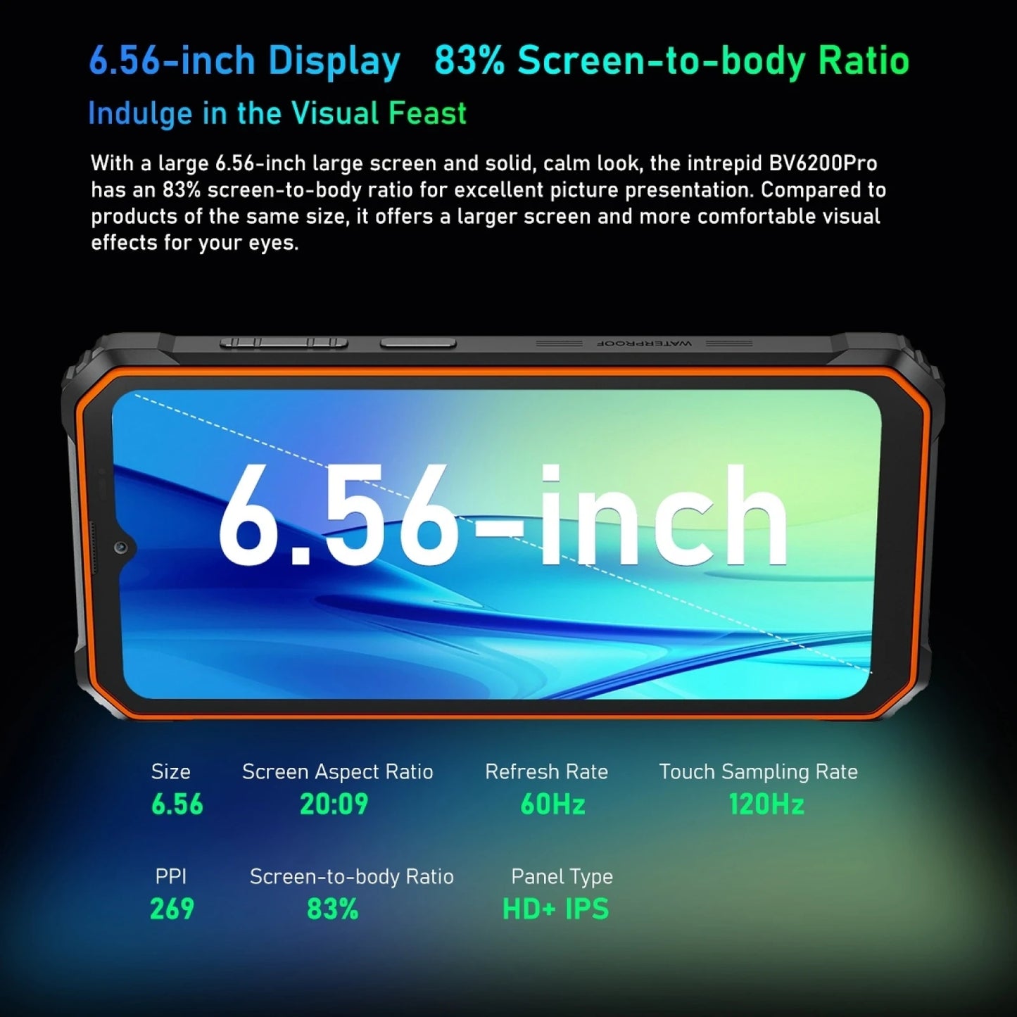 Blackview BV6200 Pro Rugged Phone 4GB / 6GB+128GB IP69 Waterproof Helio P35 13000mAh With 18W Fast Charg NFC 4G Smartphone