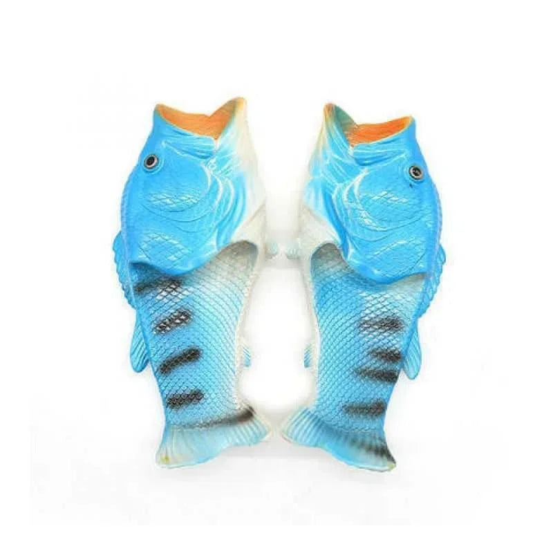 Fish Slippers New Women's Funny Creative Home Non-slip Fashion Salted Fish Word Drag Men's Trendy Slippers Outdoor Beach 2023