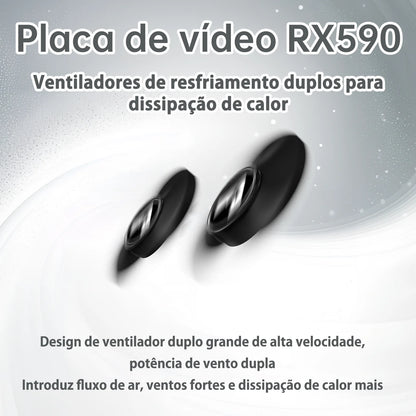 MAXSUN NEW AMD RX 590 GME 8GB Placa De Video Gaming Graphics Card GDDR5 256Bit PCI Express 3.0 ×16 8Pin Radeon GPU rx590 Series