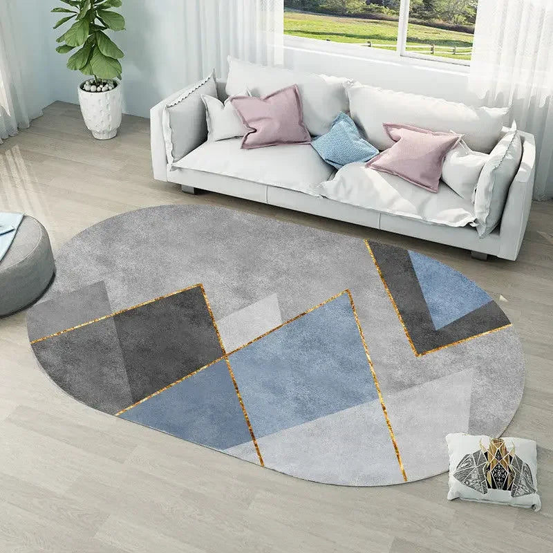 Creative Oval Carpet Living Room Decoration Carpets High Quality Rugs for Bedroom Home Decor Mat Lounge Rug Non-slip Porch Mats