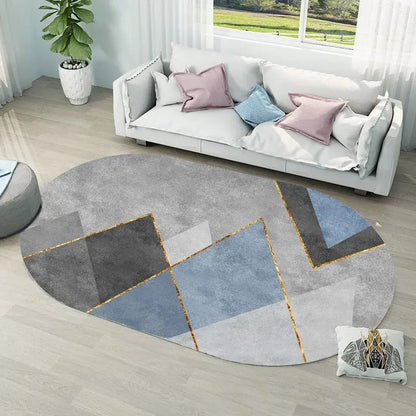 Creative Oval Carpet Living Room Decoration Carpets High Quality Rugs for Bedroom Home Decor Mat Lounge Rug Non-slip Porch Mats