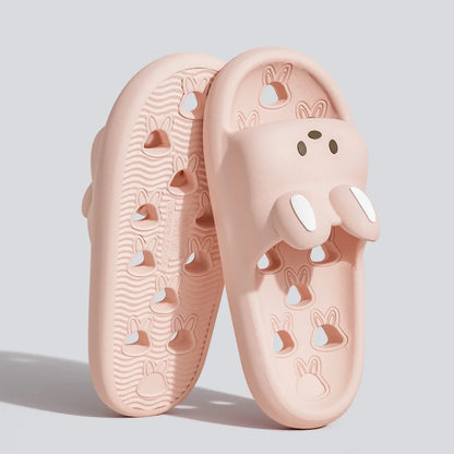 Summer Men Bathroom Slippers Women Cute Cartoon Home Sandals Breathable Soft EVA Non-slip Slides Indoor Quick Drying Flip Flops