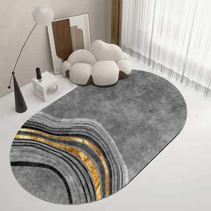 Creative Oval Carpet Living Room Decoration Carpets High Quality Rugs for Bedroom Home Decor Mat Lounge Rug Non-slip Porch Mats