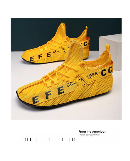 YRZL Loafers Shoes Men Casual Mesh Breathable Non Slip Outdoor Comfortable Indoor Gym Shoes Big Size Shoes for Men