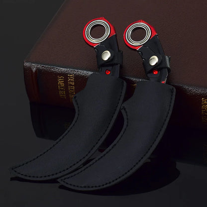 18cm/7.08 Game Figure Blue Dragon Golden Dragon Claw Knife,karambit,Metal Crafts Ornaments Decorate Gifts,Action Figure