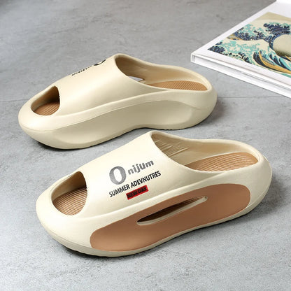 Fashion Men Slippers Outdoor Indoor Sandals Beach Soft Sole Comfortable Slides Men's Casual Shoes Women Couple Home Slippers