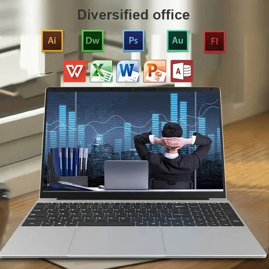 15.6" Portable Laptop Intel N5095 32GB Ram DDR4 2TB SSD Windows 11 Notebook Pc Gamer  Office Computer with Backlit Fingerprint